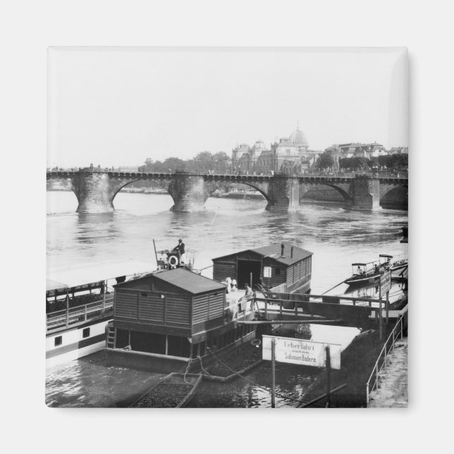 Augustus Bridge, Dresden, c.1910 Magnet (Vorne)