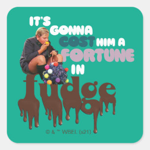 Augustus Gloop - Ein Glück in Fudge Quadratischer Aufkleber