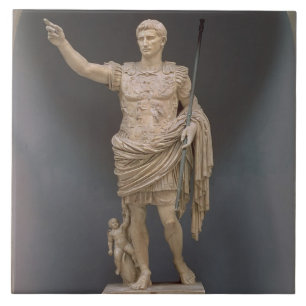 Augustus von Prima Porta, c.20 BC (Marmor) Fliese
