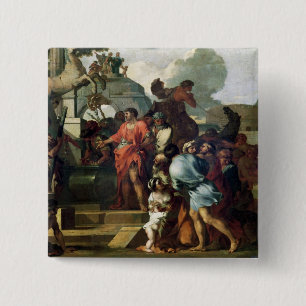 Augustus vor dem Grab von Alexander III Button