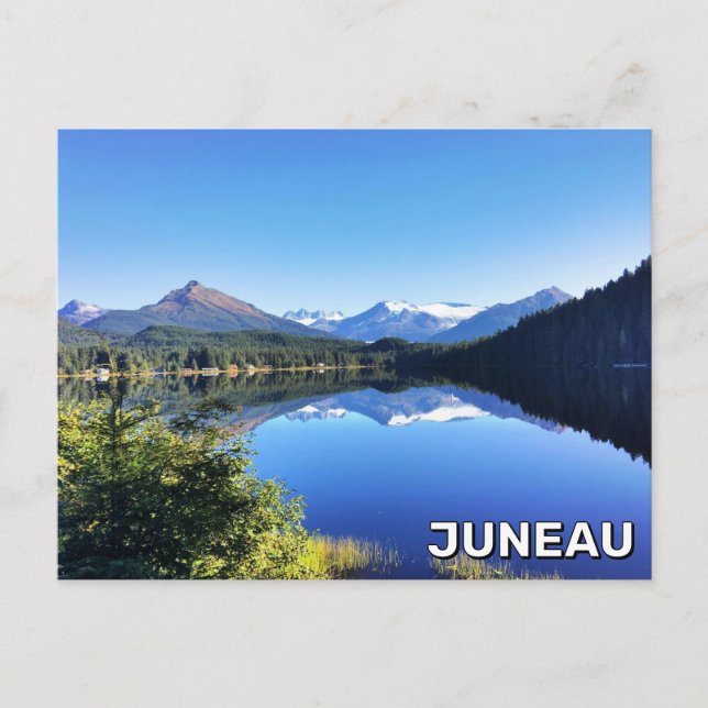 Auke Lake Juneau, Alaska Postkarte (Vorderseite)