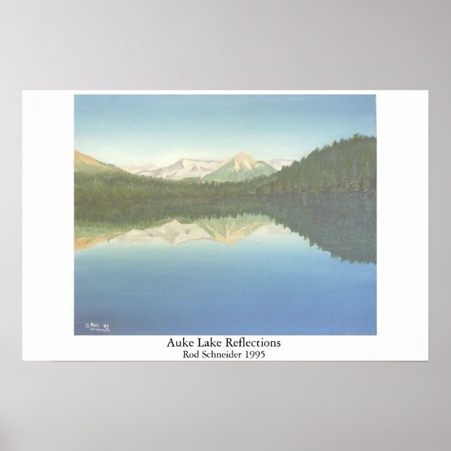 Auke Lake Reflections Poster (Vorne)