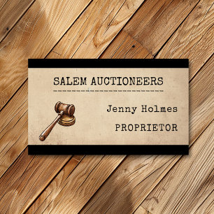 Auktionator Auktionshaus Geschäft Gavel Visitenkarte
