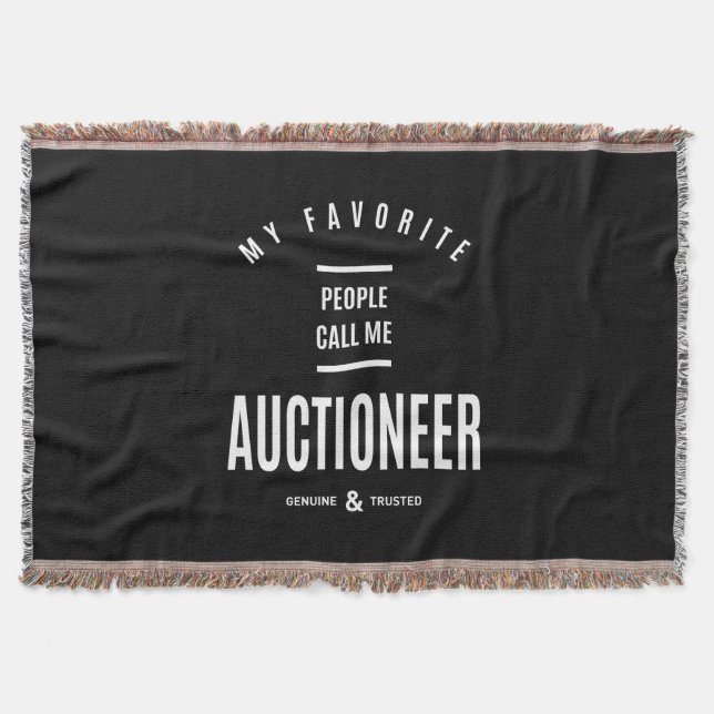 Auktionator Job Titel Geschenk Decke (Vorderseite)