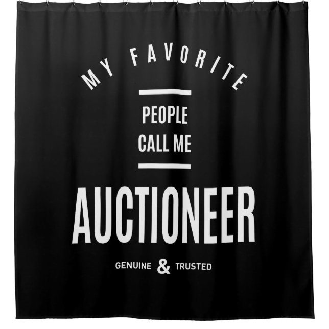 Auktionator Job Titel Geschenk Duschvorhang (Vorderseite)