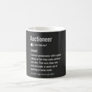 Auktionator Würdigung Immobilien Kaffeetasse