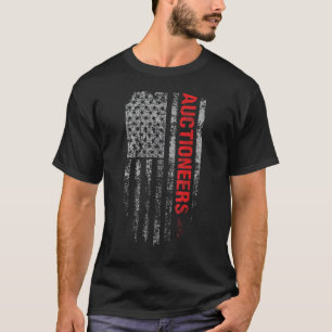 Auktionatoren USA-Flagge Beruf Vintage-Auktionator T-Shirt