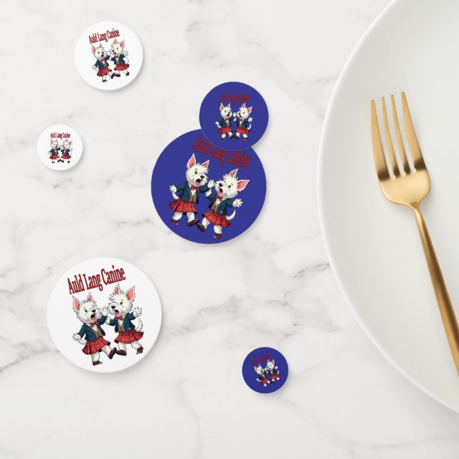 Auld Lang Canine West Highland Terrier Ceilidh Konfetti (Gruppe)