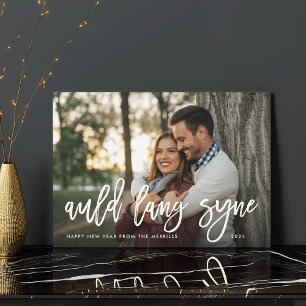 Auld Lang Syne   Foto für das neue Jahr Feiertagskarte