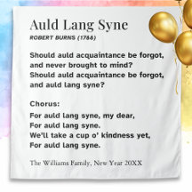 Auld Lang Syne Worte fürs neue Jahr - Personalisie