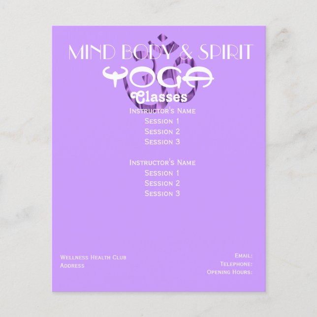 Aum Yoga A5 Flyer (Vorne)