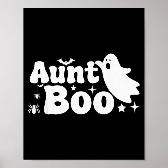 Aunt Boo Funny Ghost Halloween Family Matching  Poster (Vorne)