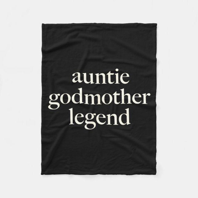 Aunt Godmother Legend Funny Godparent S Gift Aunt  Fleecedecke (Vorderseite)