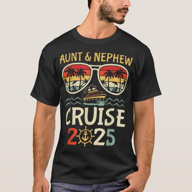 Aunt  Nephew Cruise 2025 Tropical Vacation  T-Shirt (Vorderseite)