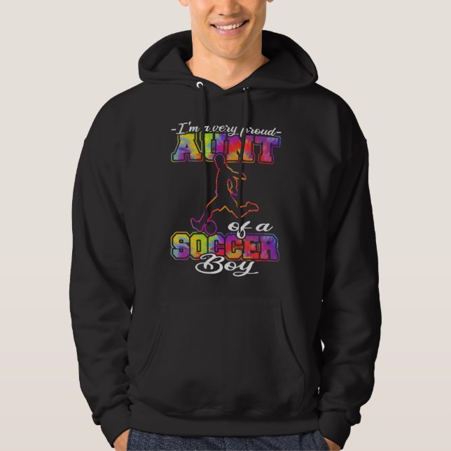 Aunt of a Soccer Boy Soccer Player Soccer Aunt Hoodie (Vorderseite)
