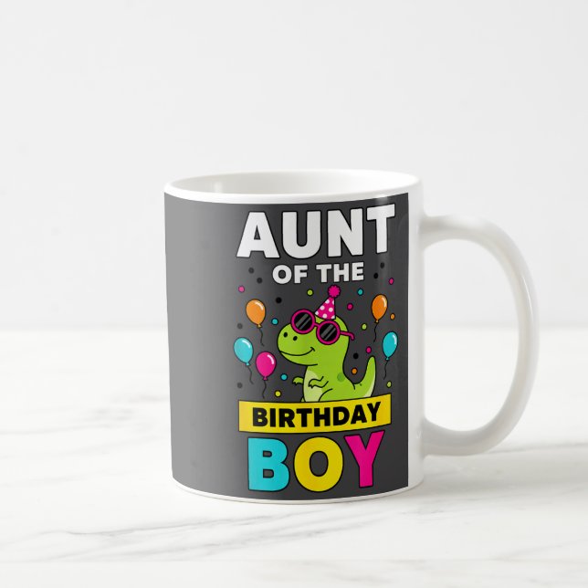 Aunt Of The Birthday Boy Dinosaur Party  Kaffeetasse (Rechts)