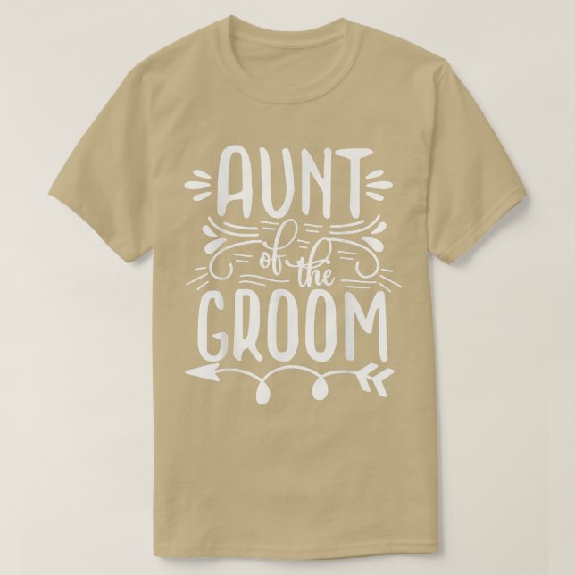 Aunt Of The Groom Matching Wedding and Bachelore P T-Shirt (Design vorne)