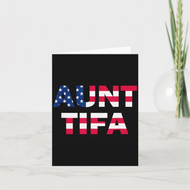 Aunt Tifa Flag Us Funny Aunt Tifa - I Am Aunt Tifa Karte (Vorderseite)