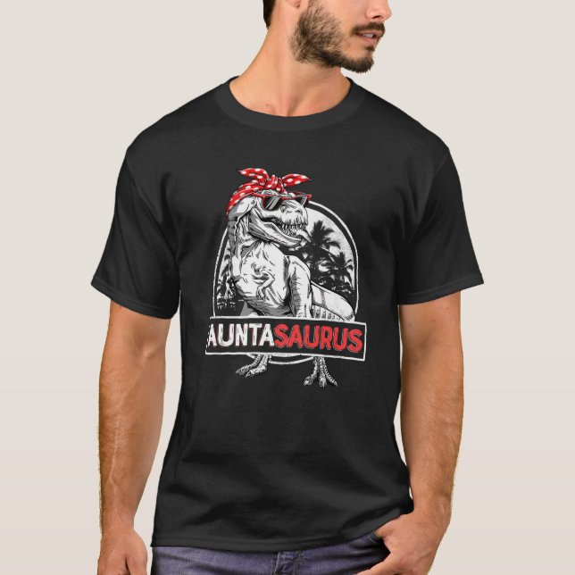Auntasaurus T Rex Dinosaur Auntie Saurus Family Ma T-Shirt (Vorderseite)