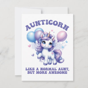 Aunticorn Cool Tante Feiertagskarte
