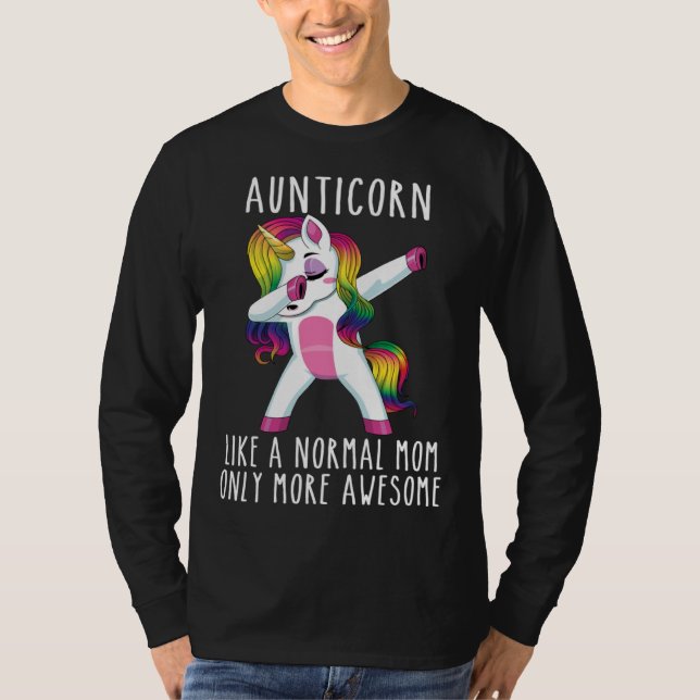 Aunticorn Like An Aunt Only Awesome Dabbing Unicor T-Shirt (Vorderseite)