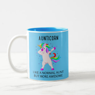 Aunticorn wie eine normale Tante, aber phantastisc Zweifarbige Tasse