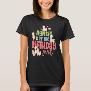 Auntie Birthday Girl Llama Party Fiesta Llamazing T-Shirt