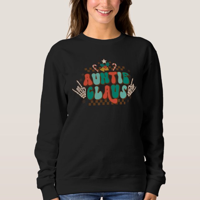 Auntie Claus  Christmas Family Matching Pajamas Au Sweatshirt (Vorderseite)