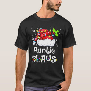 Auntie Claus Christmas Pajama Familie Matching Xma T-Shirt