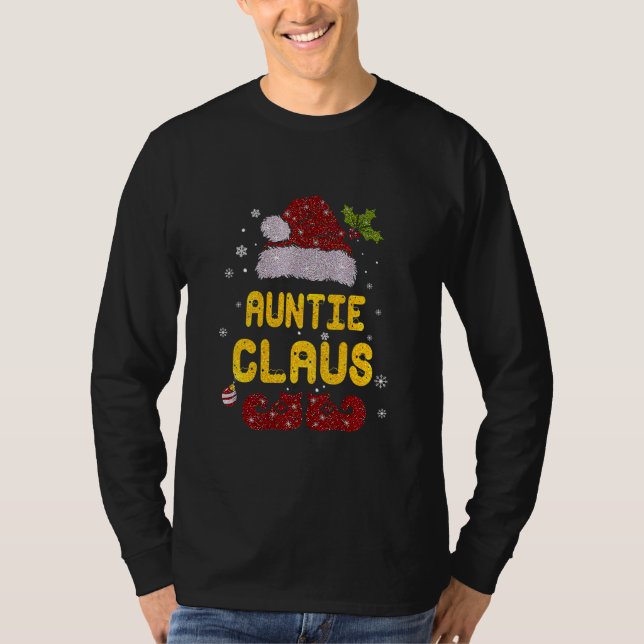 Auntie Claus Shirt Christmas Pajama Family (Vorderseite)