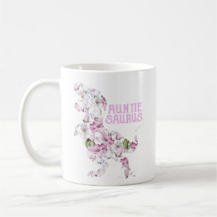Auntie Dinosaurier Blume Geburtstagsgeschenke   Kaffeetasse