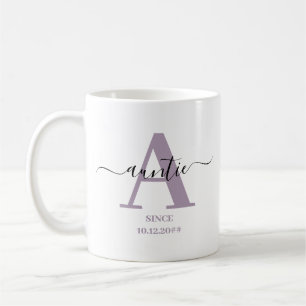 Auntie Elegant Script Monogram Kaffeetasse
