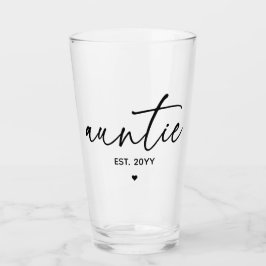 Auntie Established Elegant Typography New Aunt Glas