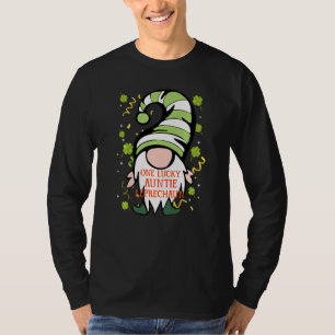 Auntie Funny St Patrick S Day Lucky Gnome Familie T-Shirt