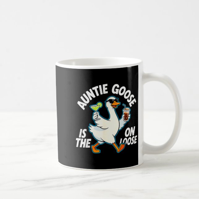 Auntie Goose On The Loose Funny Drinking Gift  Kaffeetasse (Rechts)