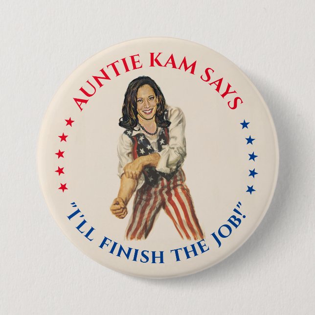 Auntie Kam 2024 Button (Vorderseite)
