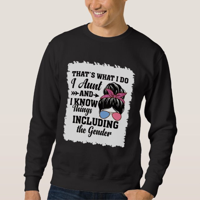 Auntie Keeper of the Gender Reveal Party Ideas Dis Sweatshirt (Vorderseite)