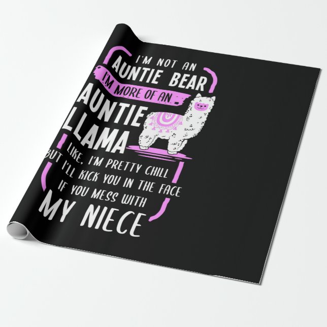 Auntie Llama Geschenkpapier (Ungerollt)