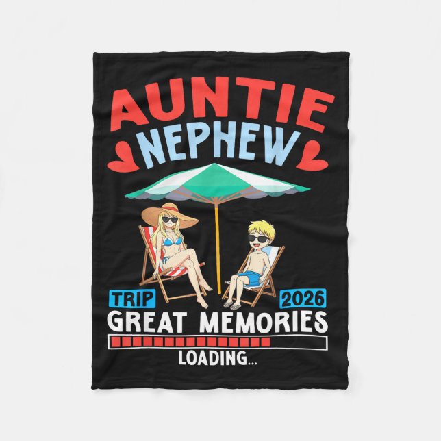 Auntie Nephew Trip 2026 Great Memories Loading Fam Fleecedecke (Vorderseite)