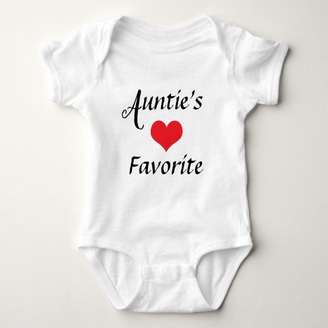 Auntie Niece Nephew Favorite Nickname Neugeborenes Baby Strampler (Vorderseite)