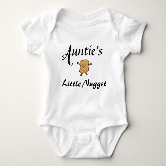 Auntie Niece Nephew Nugget Nickname Neuborn Niedli Baby Strampler (Vorderseite)