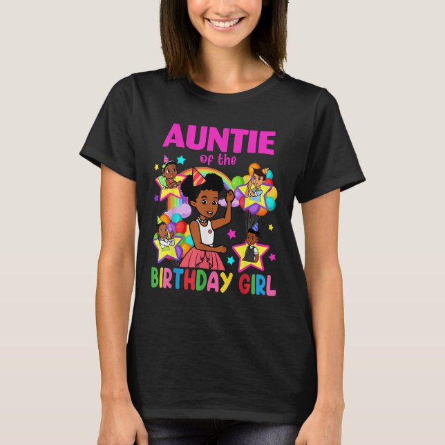 Auntie Of Birthday Girl Gracie Birthday Dolls Girl T-Shirt (Vorderseite)