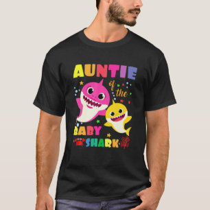 Auntie Of The Baby Shark Birthday Auntie Shark T-Shirt