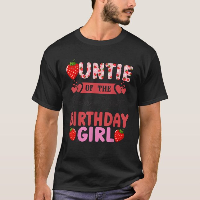 Auntie of The Berry First Birthday Girl Sweet Stra T-Shirt (Vorderseite)