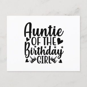 Auntie of the birthday girl postkarte