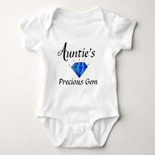 Auntie Precious Gem Niece Nephew Newborn Cute Baby Strampler