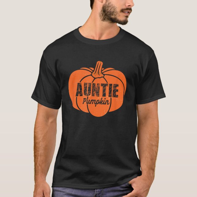 Auntie Pumpkin Matching Family Halloween Thanksgiv T-Shirt (Vorderseite)