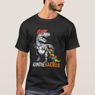 Auntie Saurus Auntsaurus Autismus Bewusstsein T-Shirt