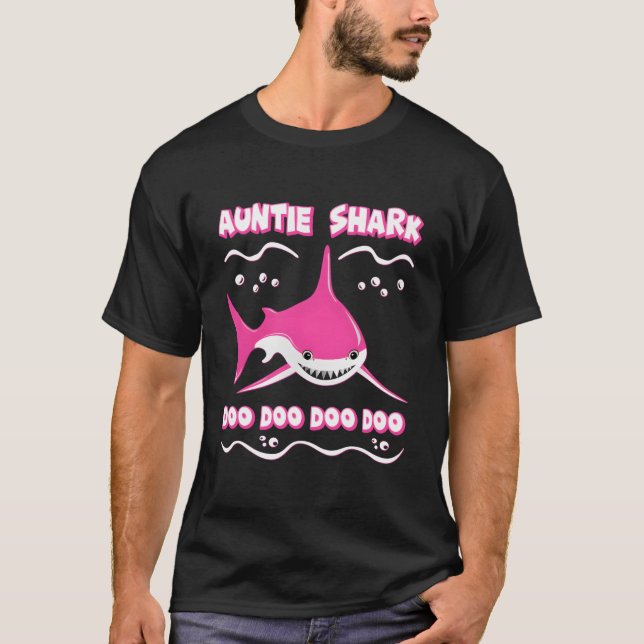 Auntie Shark Family T-Shirt (Vorderseite)