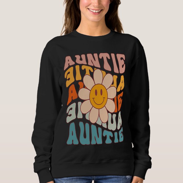 Auntie Smiling Flower Cute Aunt Niece Nephew Idea Sweatshirt (Vorderseite)